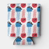 Pirate Jellyfish, kwallen Pattern, Zee Animals Blikjeskoeler (Voorkant)