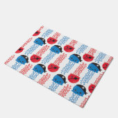Pirate Jellyfish, kwallen Pattern, Zee Animals Deurmat (Schuin)