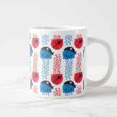 Pirate Jellyfish, kwallen Pattern, Zee Animals Extra Grote Beker (Rechts)