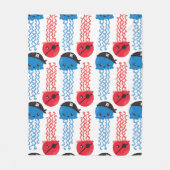 Pirate Jellyfish, kwallen Pattern, Zee Animals Fleece Deken (Voorkant)