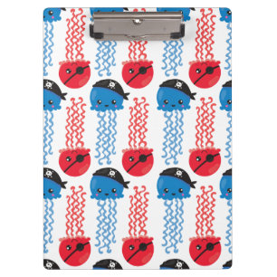 Pirate Jellyfish, kwallen Pattern, Zee Animals Klembord