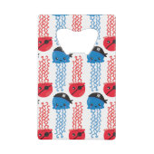 Pirate Jellyfish, kwallen Pattern, Zee Animals Kredietkaart Flessenopener (Voorkant)