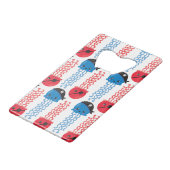Pirate Jellyfish, kwallen Pattern, Zee Animals Kredietkaart Flessenopener (Voorkant Gekanteld)