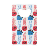 Pirate Jellyfish, kwallen Pattern, Zee Animals Kredietkaart Flessenopener (Achterkant)