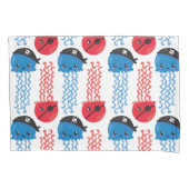 Pirate Jellyfish, kwallen Pattern, Zee Animals Kussensloop (Voorkant)