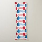 Pirate Jellyfish, kwallen Pattern, Zee Animals Lichaamskussen (Voorkant Verticaal)