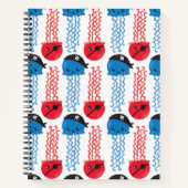 Pirate Jellyfish, kwallen Pattern, Zee Animals Notitieboek (Voorkant)