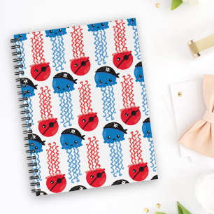 Pirate Jellyfish, kwallen Pattern, Zee Animals Notitieboek