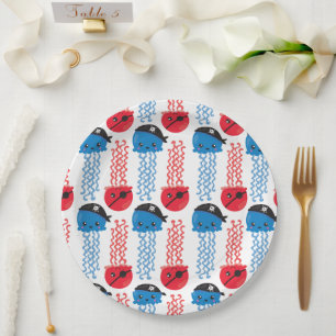 Pirate Jellyfish, kwallen Pattern, Zee Animals Papieren Bordje