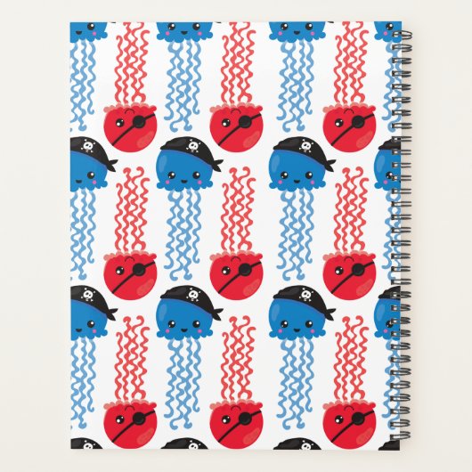 Pirate Jellyfish, kwallen Pattern, Zee Animals Planner (Achterkant)