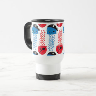Pirate Jellyfish, kwallen Pattern, Zee Animals Reisbeker