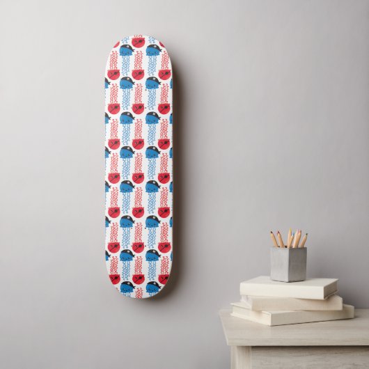 Pirate Jellyfish, kwallen Pattern, Zee Animals Skateboard (Muurkunst)