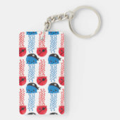 Pirate Jellyfish, kwallen Pattern, Zee Animals Sleutelhanger (achterkant)