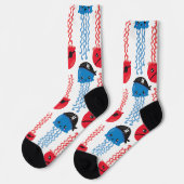 Pirate Jellyfish, kwallen Pattern, Zee Animals Sokken (Links)