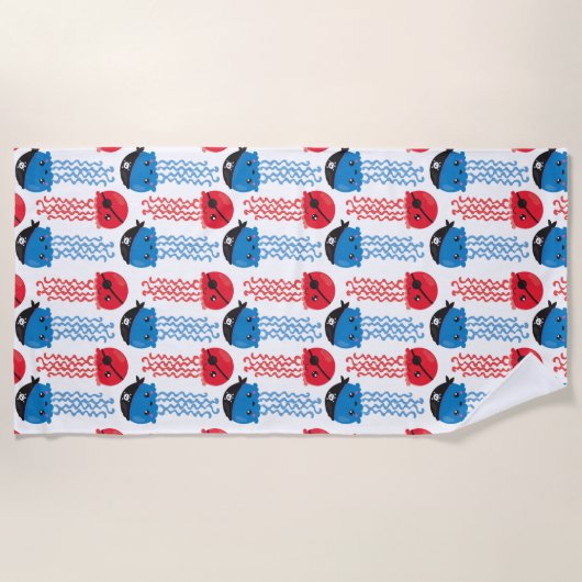 Pirate Jellyfish, kwallen Pattern, Zee Animals Strandlaken