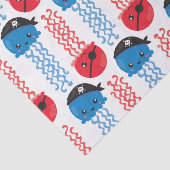 Pirate Jellyfish, kwallen Pattern, Zee Animals Tissuepapier (Detail)