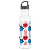 Pirate Jellyfish, kwallen Pattern, Zee Animals Waterfles (Voorkant)