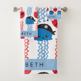 Pirate Jellyfish, Motif de méduses, Votre nom