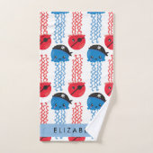 Pirate Jellyfish, Motif de méduses, Votre nom (Serviette à main)