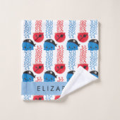 Pirate Jellyfish, Motif de méduses, Votre nom (Gant de toilette)