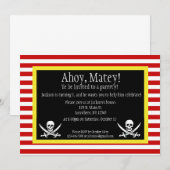 Pirate Jolly Roger Birthday Uitnodiging (Voorkant / Achterkant)