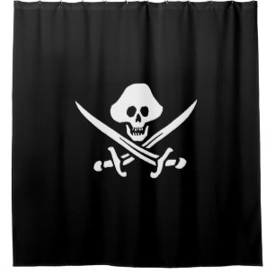 Pirate Jolly Roger Douchegordijn