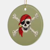 Pirate Jolly Roger Keramisch Ornament (Links)