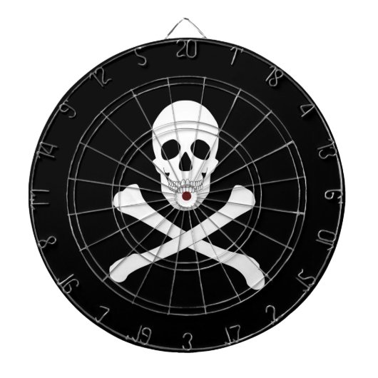 Pirate (Jolly Roger) (Skull en Crossbones) Dartbord (Voorkant)