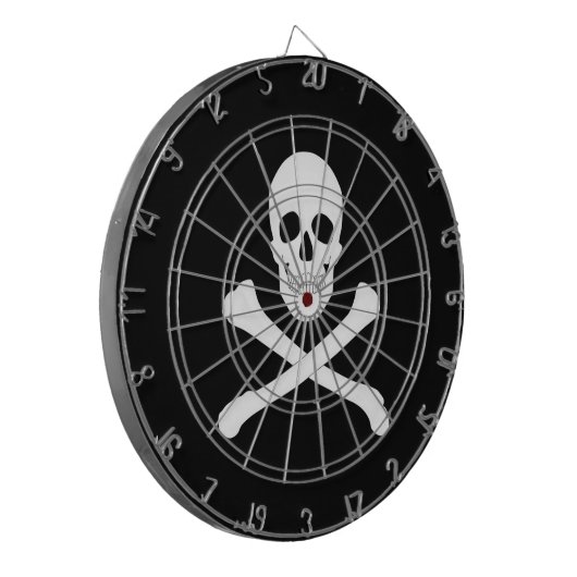 Pirate (Jolly Roger) (Skull en Crossbones) Dartbord (Voorkant Links)