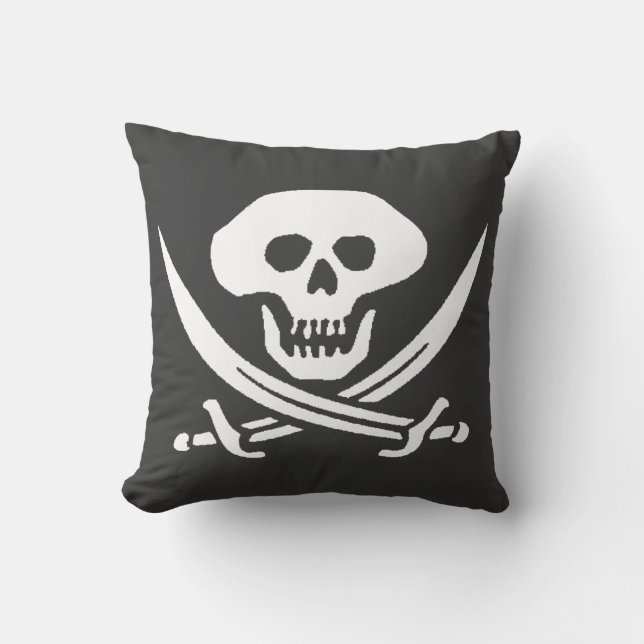 Pirate Jolly Roger Skull Kussen (Voorkant)