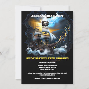 Pirate jolly roger spookschip galleon zee kaart