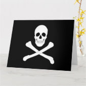 Pirate (Jolly Roger) vlag Kaart (Gele Bloem)