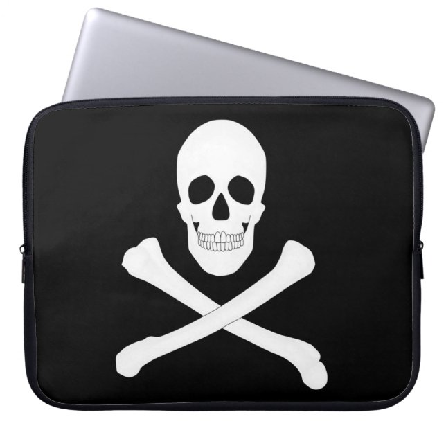 Pirate (Jolly Roger) vlag Laptop Sleeve (Voorkant)