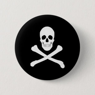 Pirate (Jolly Roger) vlag Ronde Button 5,7 Cm