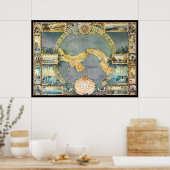 "Pirate" kaart van Panama Poster (Keuken)