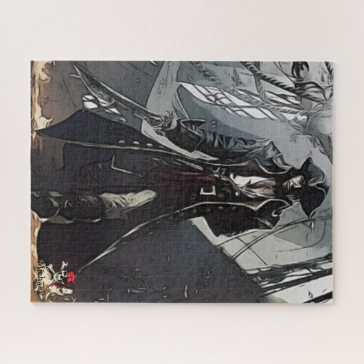 Pirate Kapitein Jigzaag Puzzle Legpuzzel (Horizontaal)