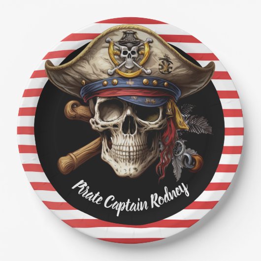 Pirate Kapitein Papieren Bordje (Voorkant)