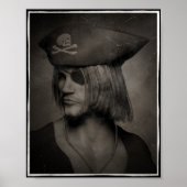 Pirate Kapitein Portrait - Antiek effect Poster (Voorkant)