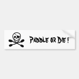 Pirate Kayak Flag Bumpersticker