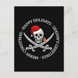 Pirate kerstbriefkaart - pas aan feestdagenkaart