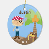 Pirate kerstversiering keramisch ornament (Links)