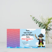 Pirate Kid Anniversaire Photo Invitation Modèle (Debout devant)