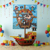 Pirate Kids Birthday  Backdrop Banner  Wandkleed