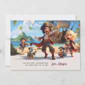 Pirate Kids Shore Adventure Carte de remerciements (Devant)