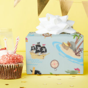 Pirate Kids Verjaardagsfeestje Cadeaupapier