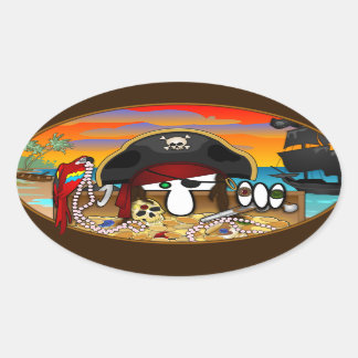 Pirate Kilroy Ovaal Sticker