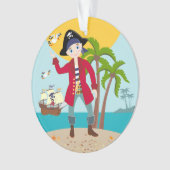 Pirate kind verjaardagsfeestje ornament (voorkant)