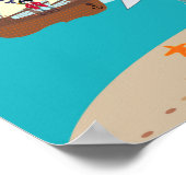 Pirate kind verjaardagsfeestje poster (Hoek)