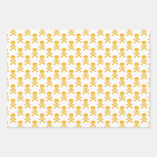 Pirate Kinder partij Crossbones Kleurrijke Modern Inpakpapier Vel (Voorkant)