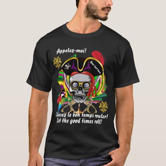 Pirate King Mannen All Styles Dark Uitzicht Hint T-shirt (Voorkant)
